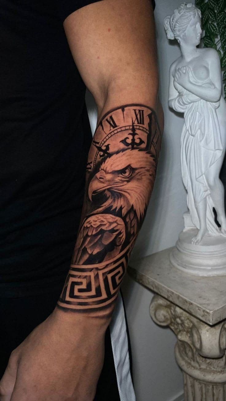 Black & Grey forearm piece